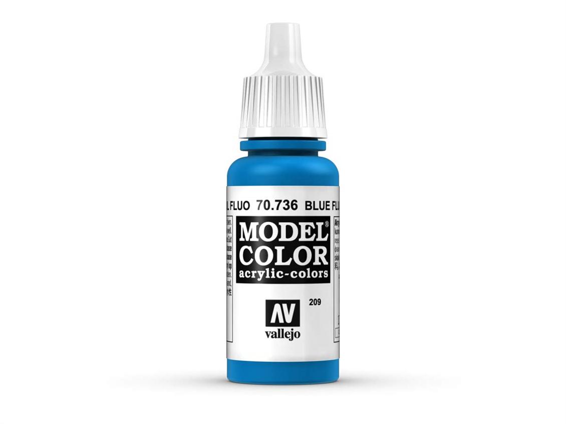 Vallejo 70736 18 ml. (209) Blue Fluorescent, Model Color Serisi Model Boyası