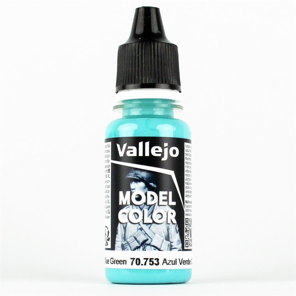 Vallejo 70753 17 ml. (068) Light Blue Green, Model Color Serisi Model Boyası