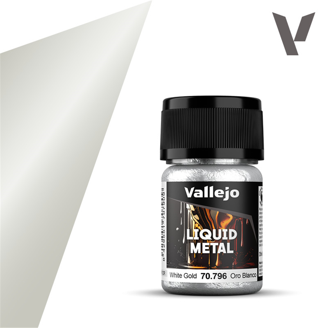 Vallejo 70796 35 ml. (217) White Gold (Alcohol Based), Metal Pigmentli Alkol Bazlı Model Boyası