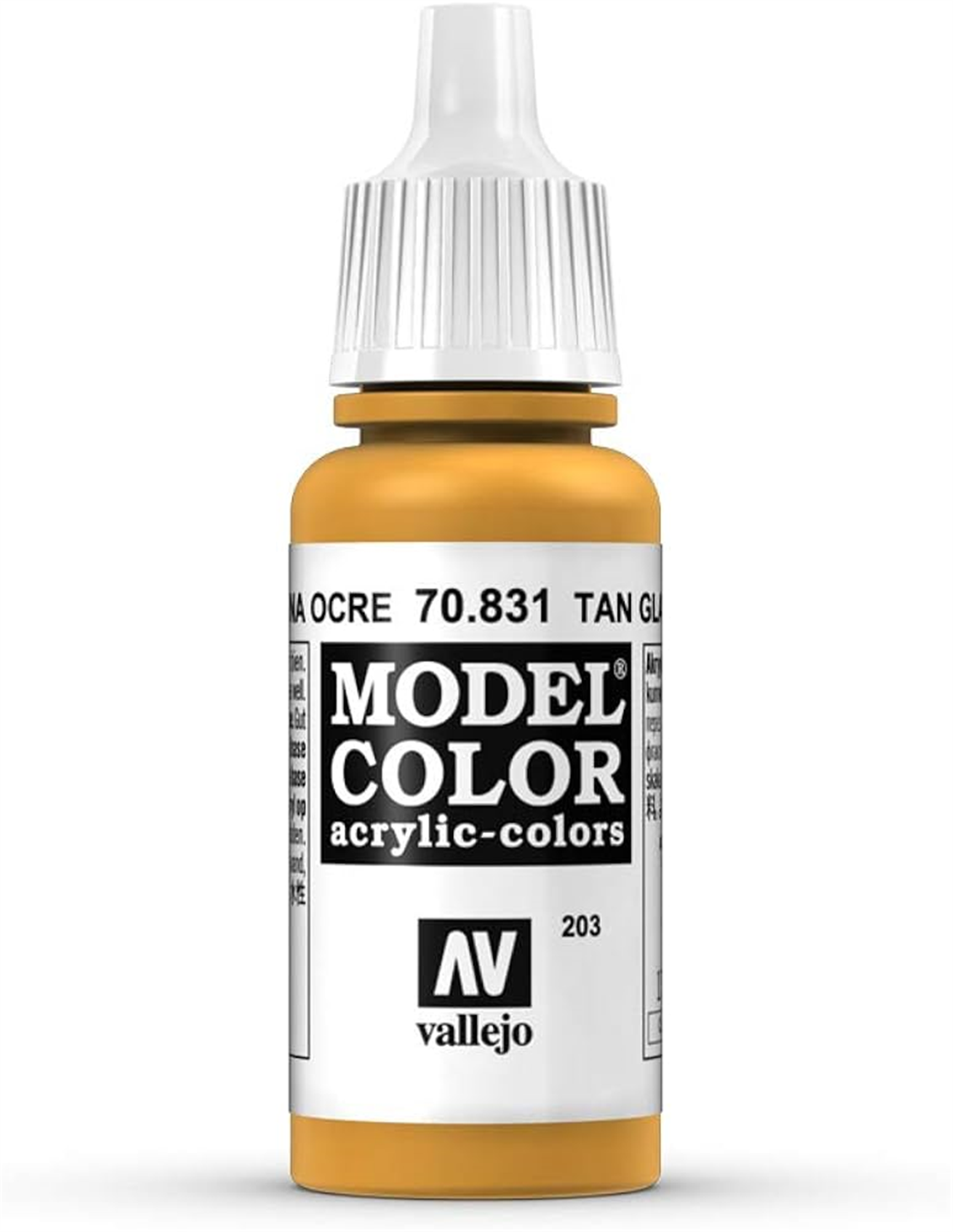 Vallejo 70831 18 ml. (203) Tan Glaze-Glaze, Model Color Serisi Model Boyası