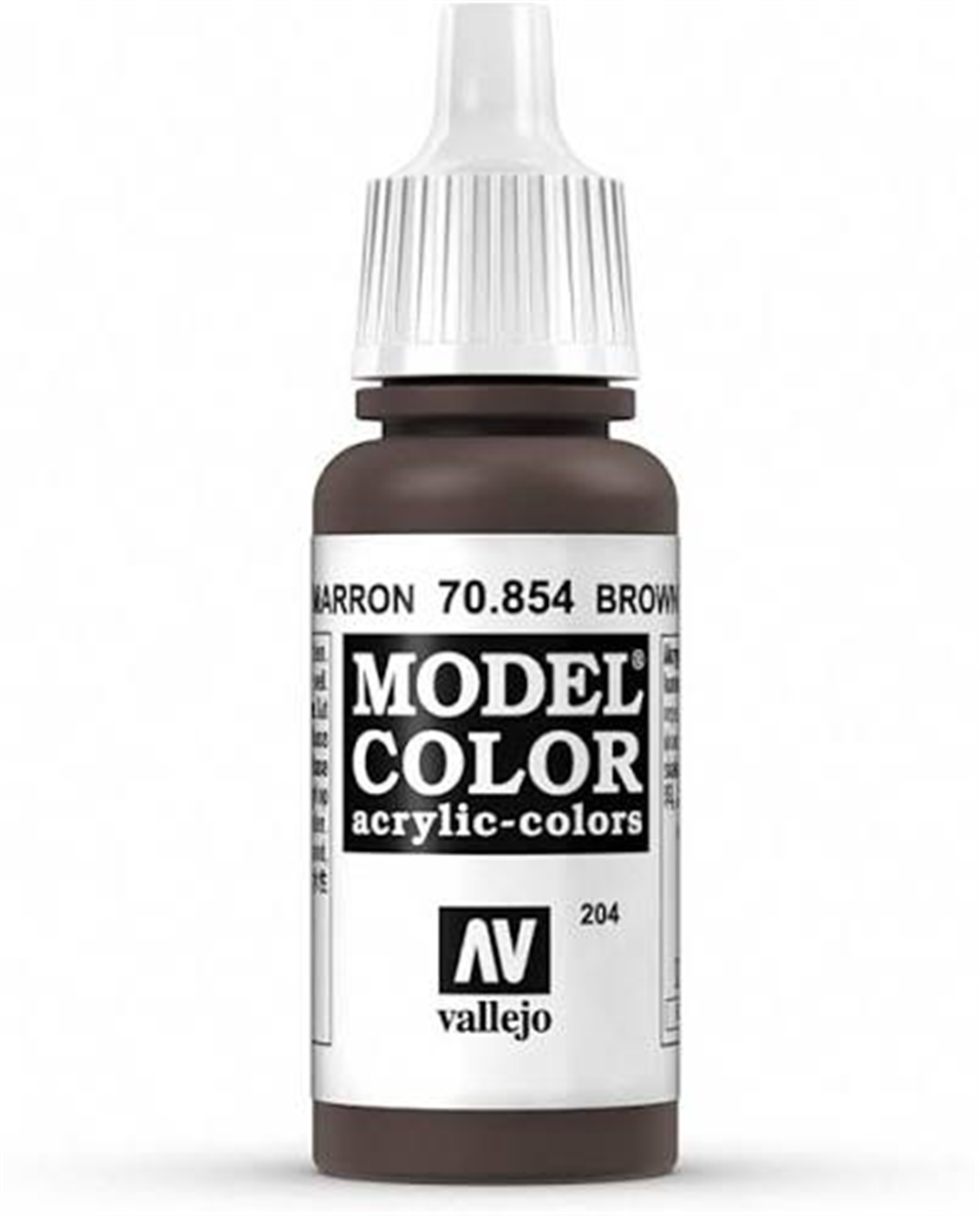 Vallejo 70854 18 ml. (204) Brown Glaze-Glaze, Model Color Serisi Model Boyası