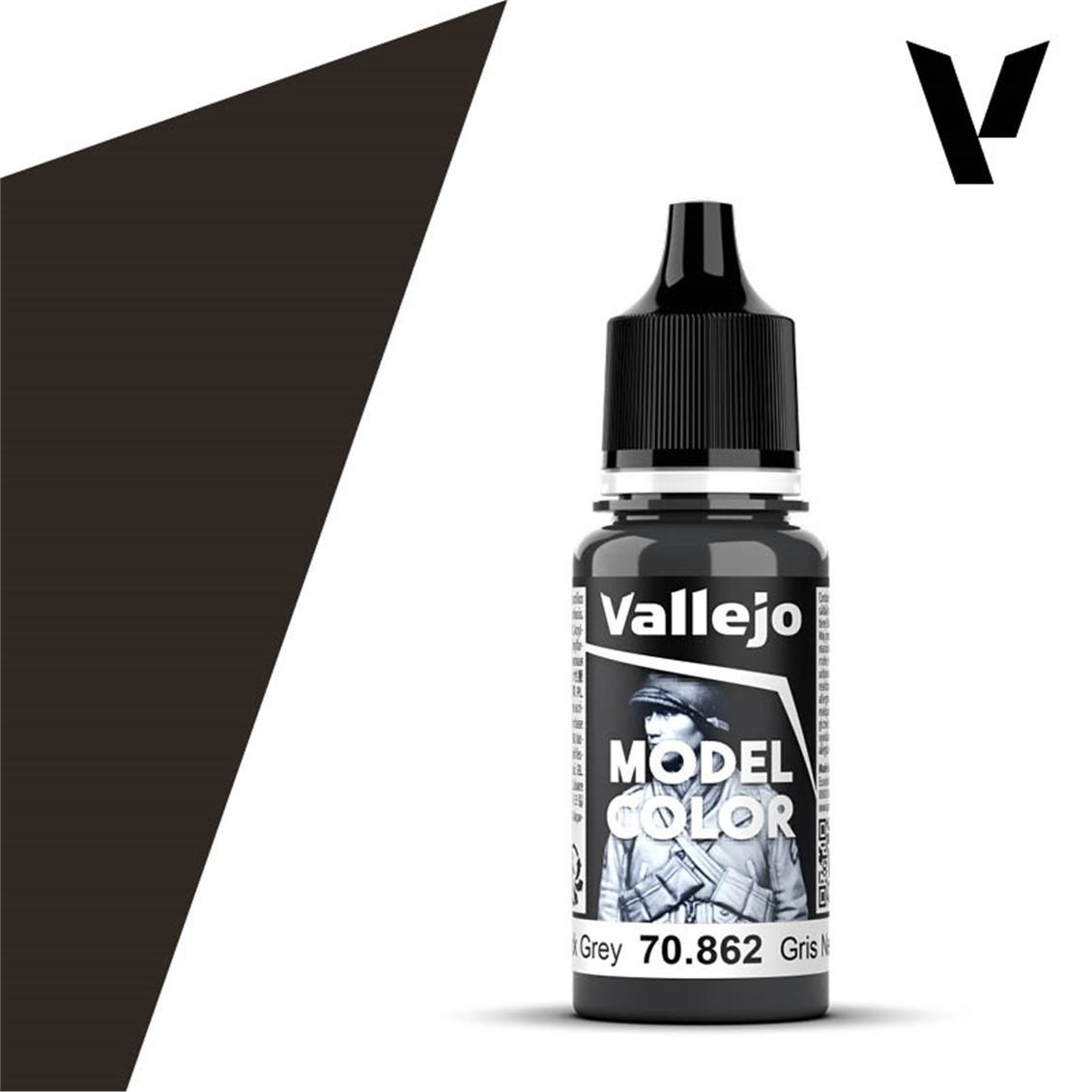 Vallejo 70862 18 ml. (168) Black Grey-Matt, Model Color Serisi Model Boyası