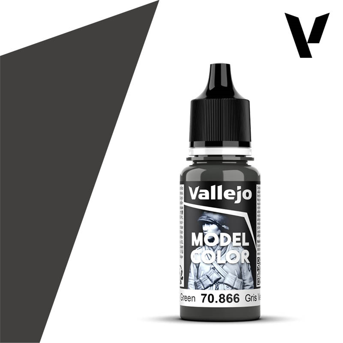 Vallejo 70866 18 ml. (165) Grey Green-Matt, Model Color Serisi Model Boyası
