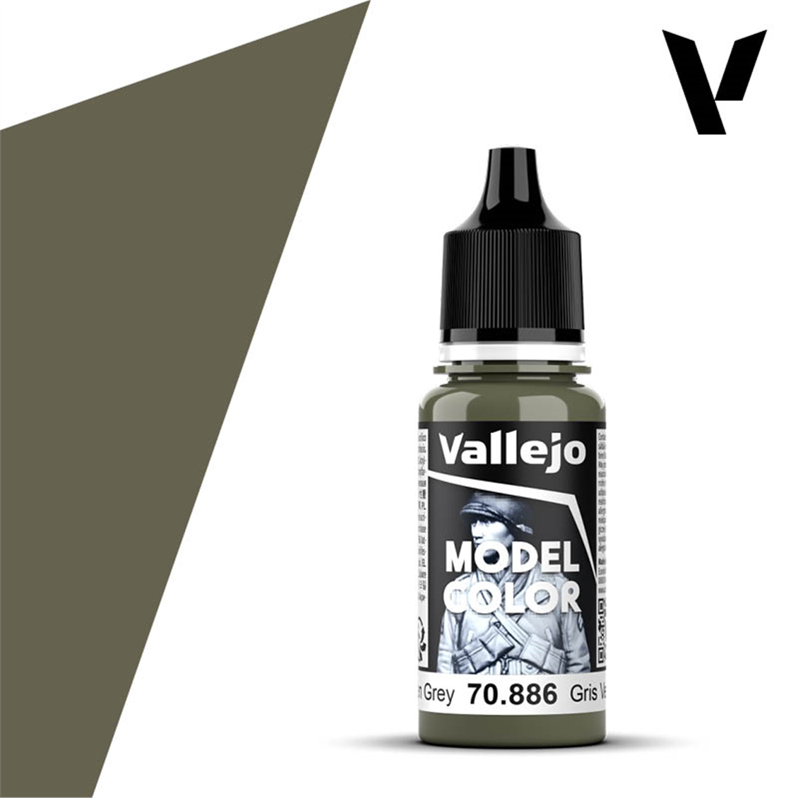 Vallejo 70886 18 ml. (101) Green Grey-Matt, Model Color Serisi Model Boyası