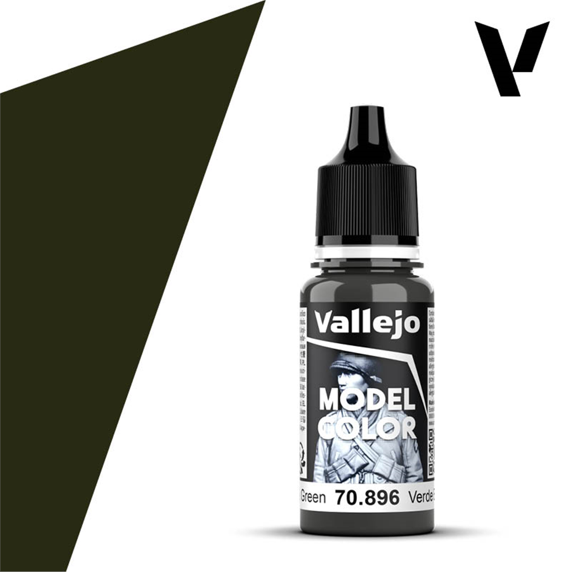 Vallejo 70896 18 ml. (99) Ger. Cam. Extra Dark Green-Matt, Model Color Serisi Model Boyası