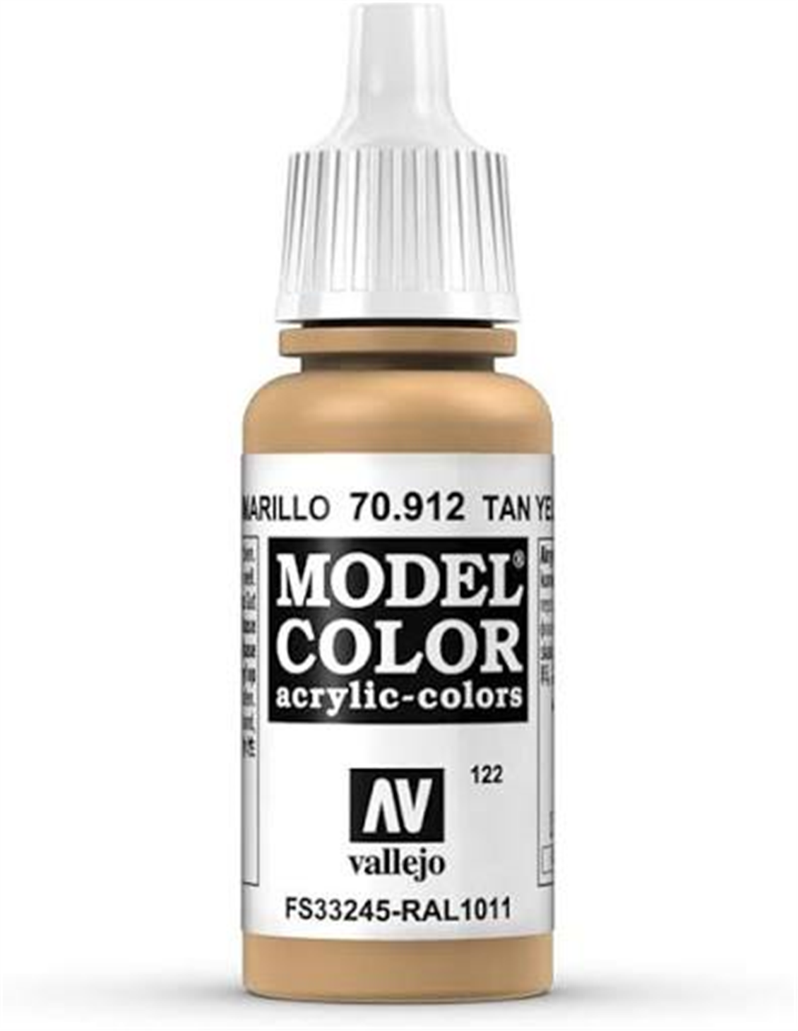 Vallejo 70912 18 ml. (122) Tan Yellow-Matt, Model Color Serisi Model Boyası