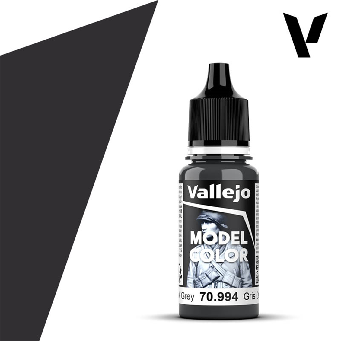Vallejo 70994 18 ml. (166) Dark Grey-Matt, Model Color Serisi Model Boyası