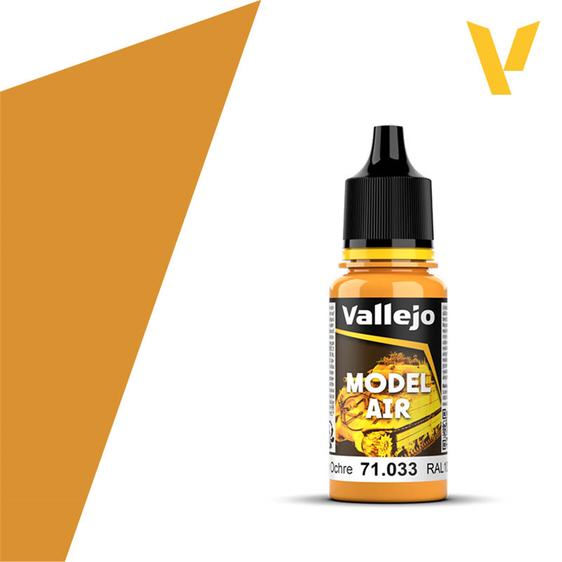 Vallejo 71033 18 ml. Yellow Ochre, Model Air Serisi Model Boyası