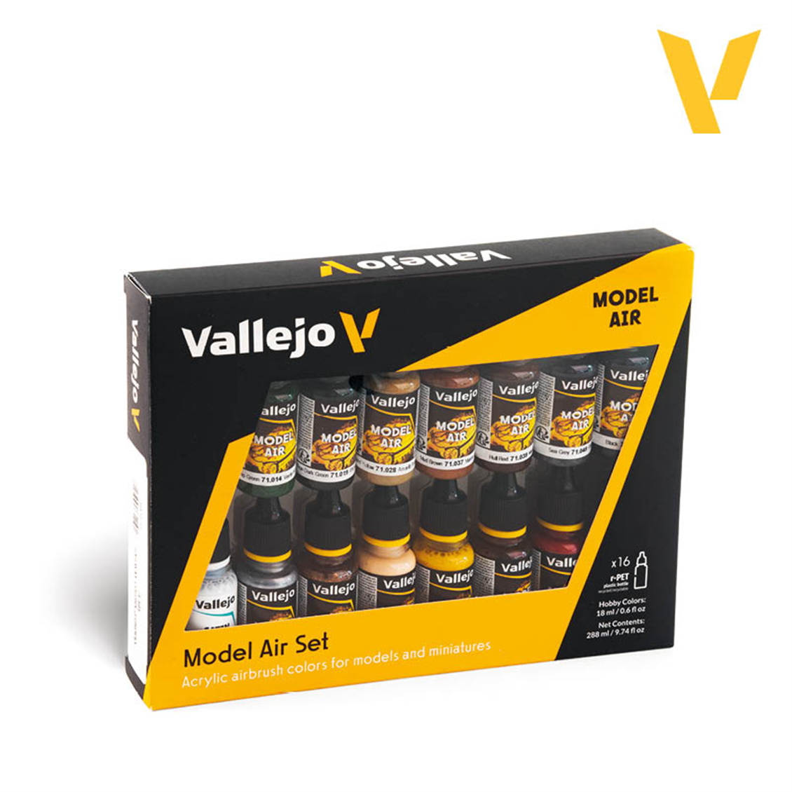 Vallejo 71191 16x18 ml. Railway Colors (Europe), Model Air Serisi Model Boyası Seti