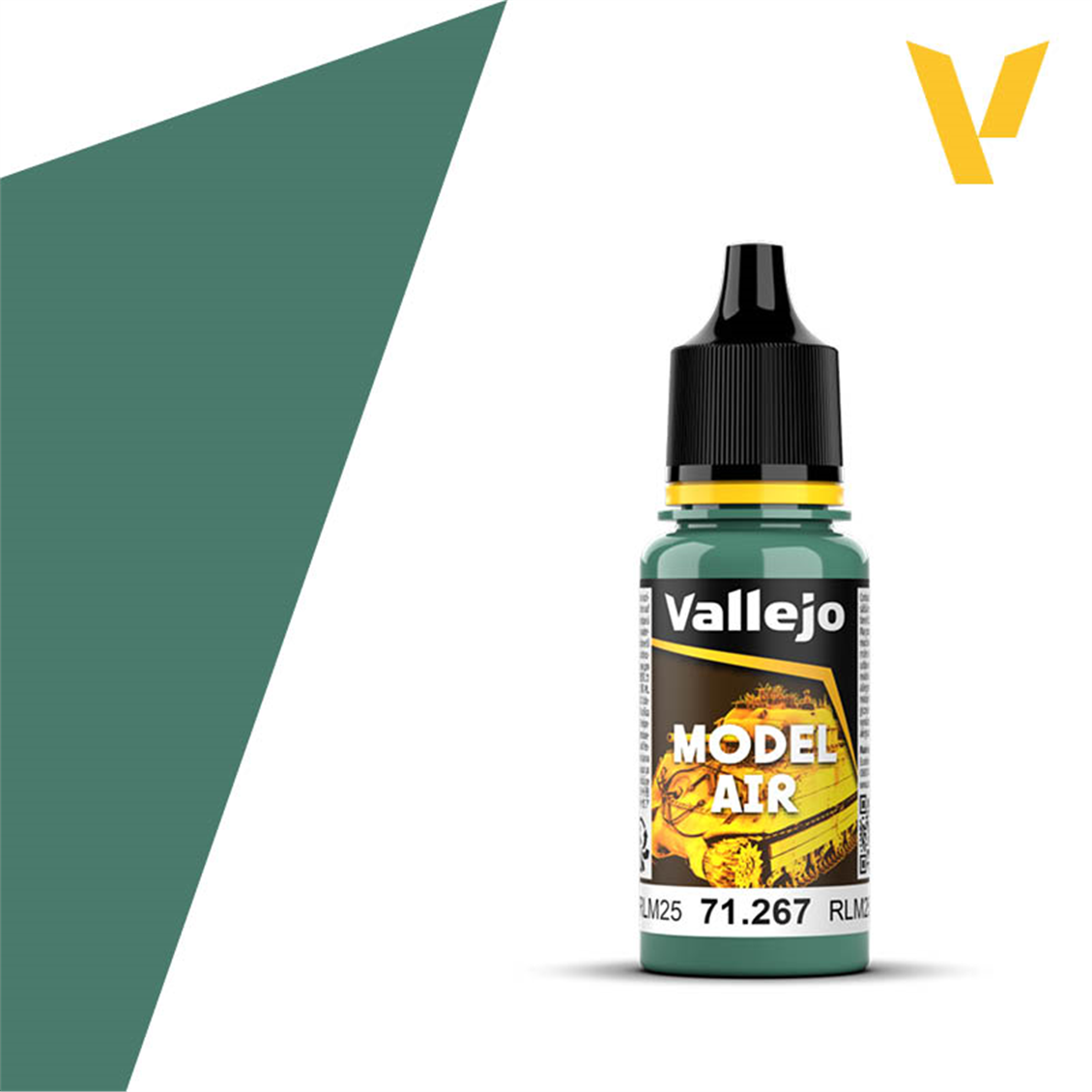 Vallejo 71267 18 ml. Light Green RLM25, Model Air Serisi Model Boyası