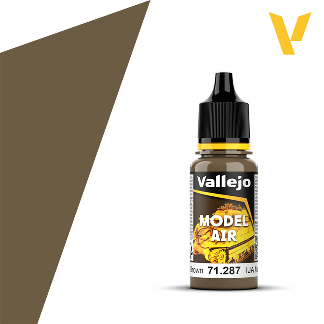 Vallejo 71287 18 ml. UJA Khaki Brown, Model Air Serisi Model Boyası