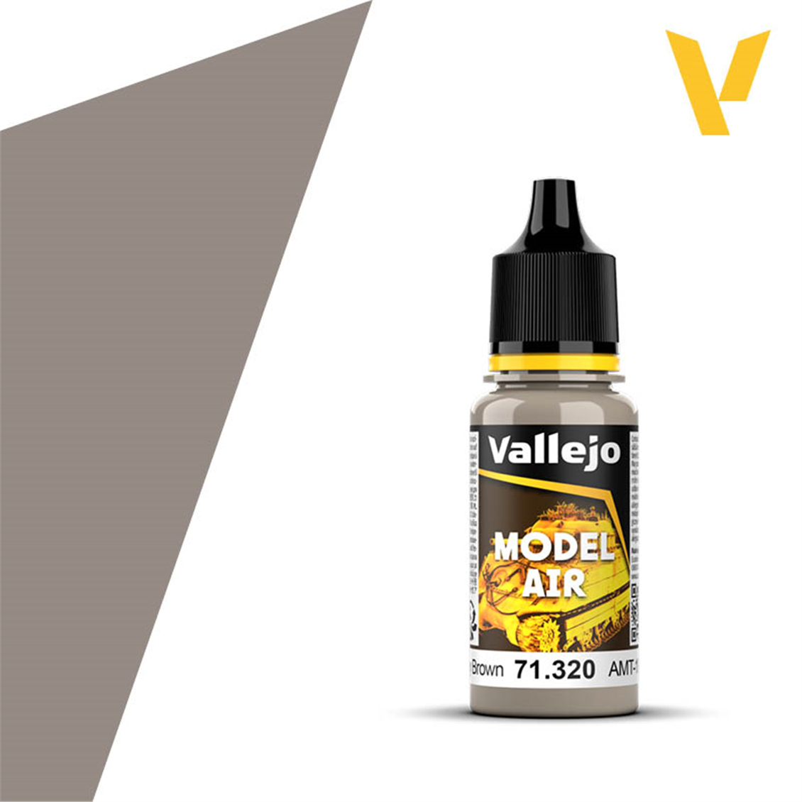 Vallejo 71320 18 ml. AMT-1 Light Grey Brown, Model Air Serisi Model Boyası