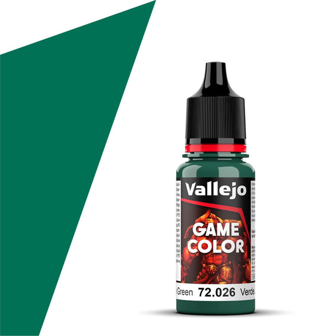 Vallejo 72026 17 ml. Jade Green, Game Color Serisi Model Boyası