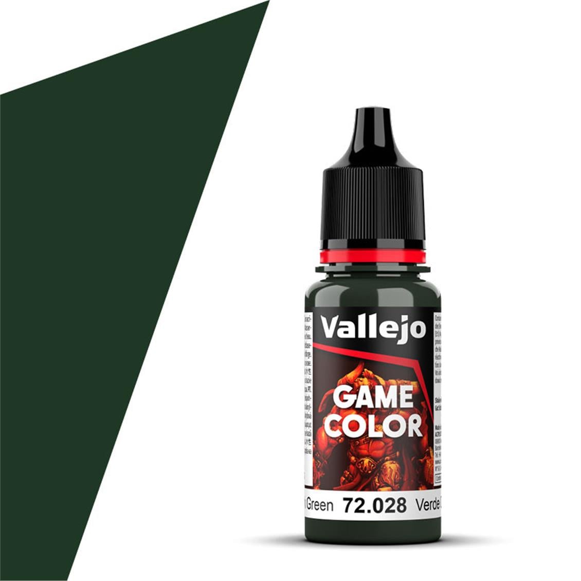 Vallejo 72028 17 ml. Dark Green, Game Color Serisi Model Boyası