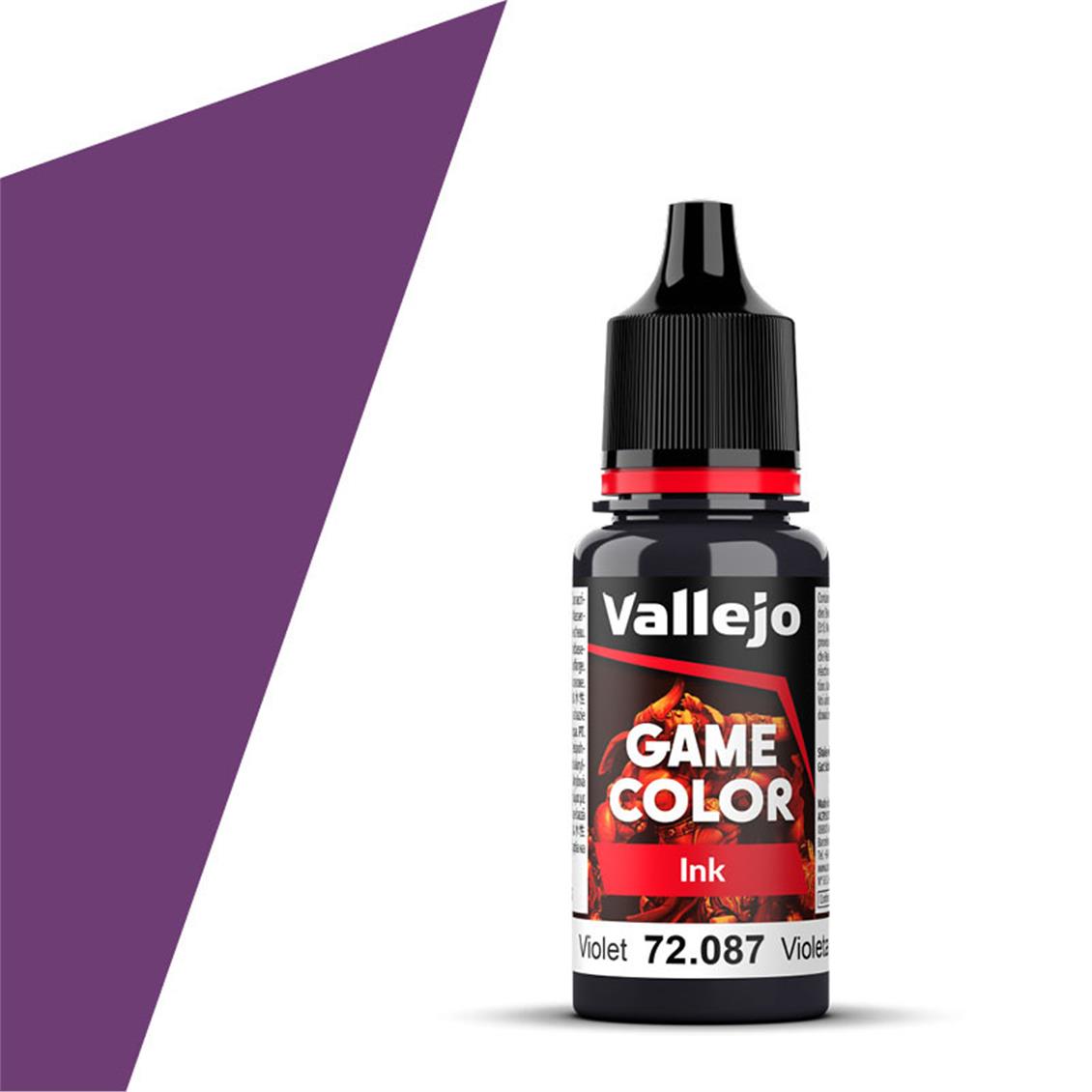 Vallejo 72087 17 ml. Violet Ink, Game Color Serisi Model Boyası