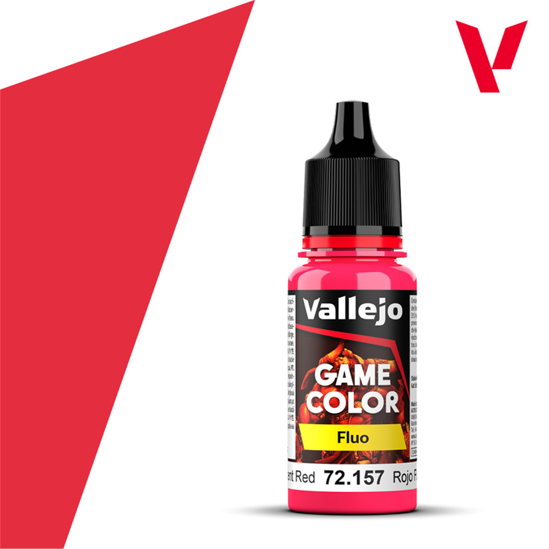 Vallejo 72157 18 ml. Fluorescent Red, Game Color Serisi Model Boyası