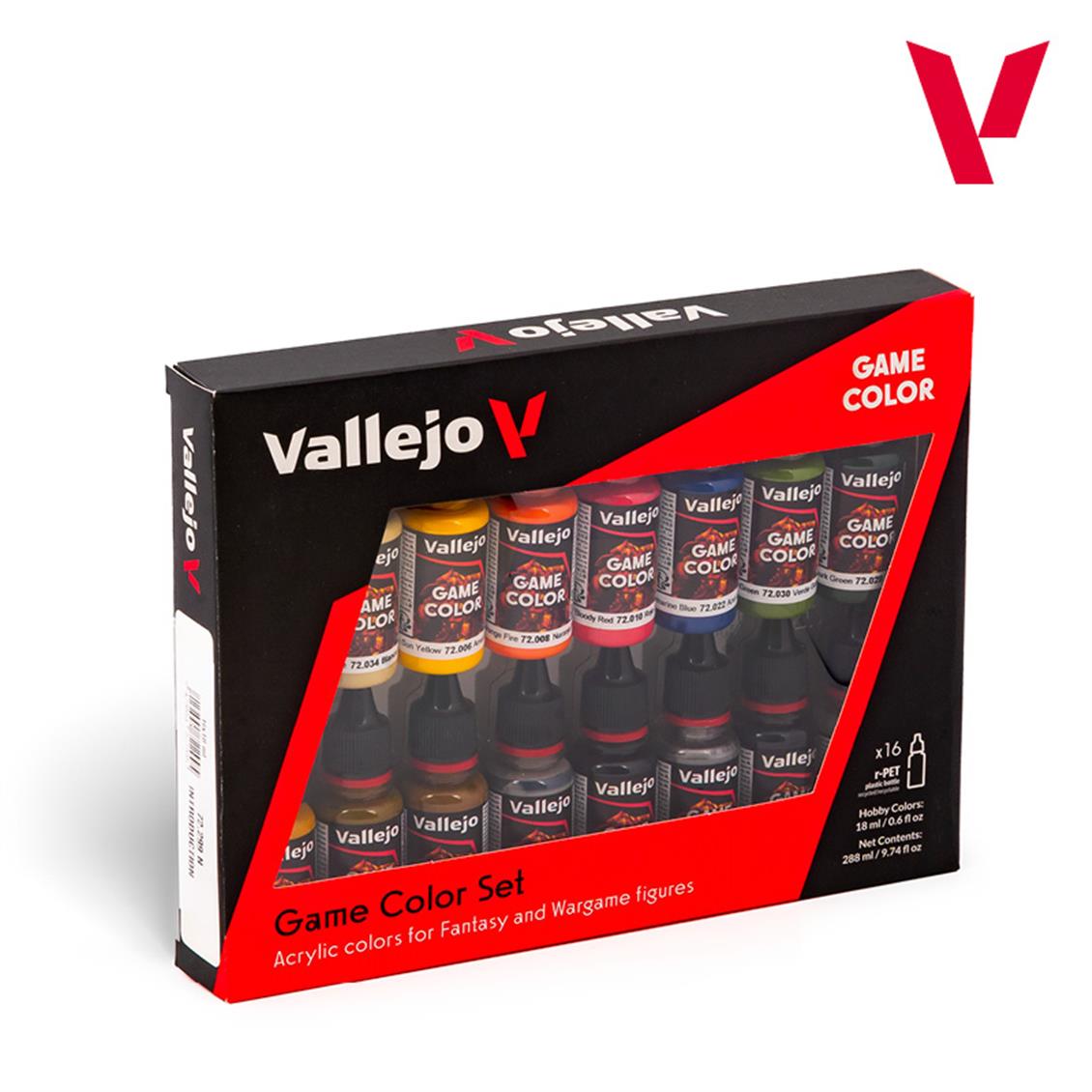 Vallejo 72299 16x18 ml. İntroduction, Game Color Serisi Model Boyası Seti