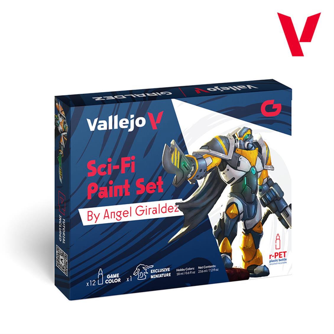Vallejo 72313 12x18 ml. ve 1x Figür, SciFi, Game Color Serisi Model Boyası Seti