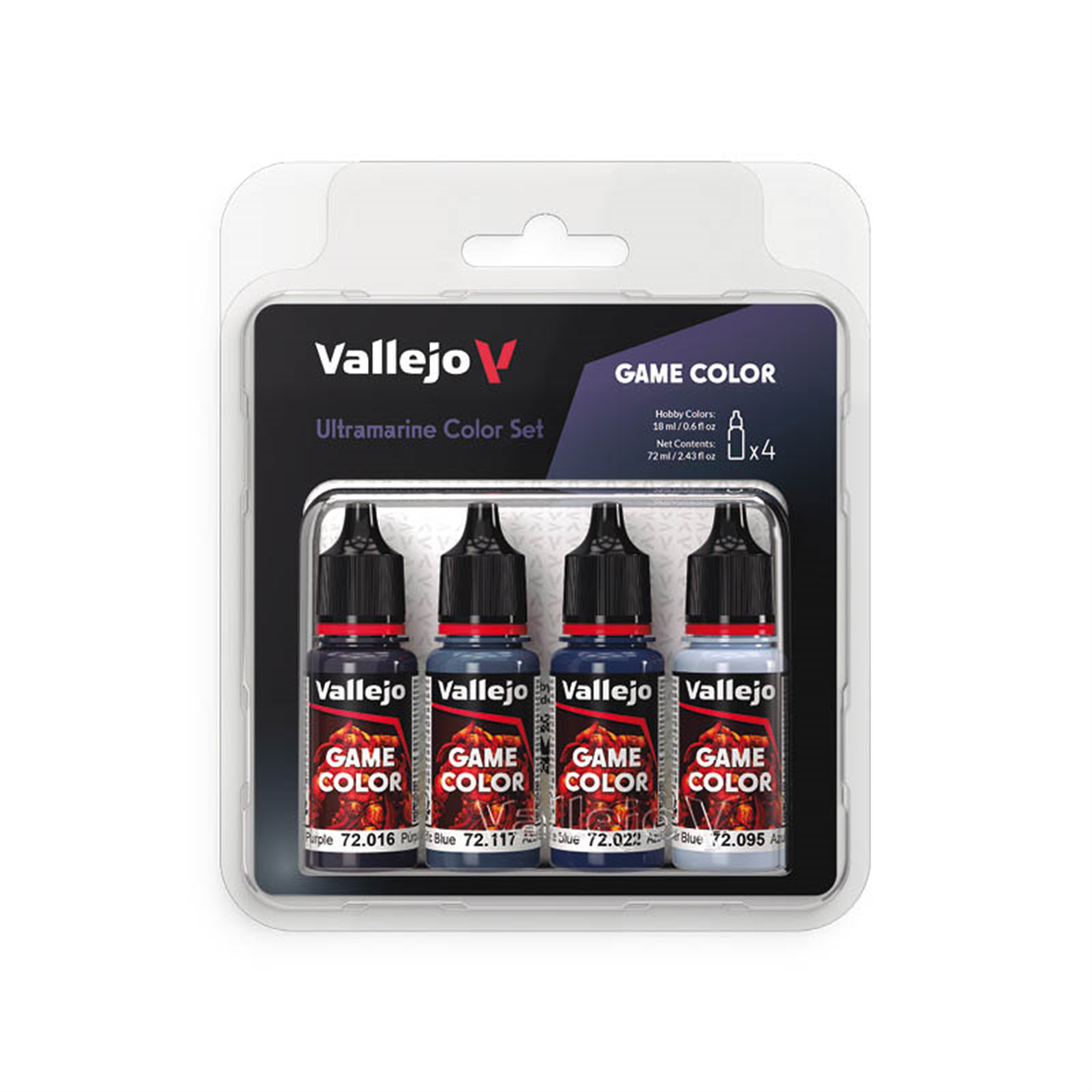 Vallejo 72389 4x18 ml. Ultramarine Color, Game Color Serisi Model Boyası Seti