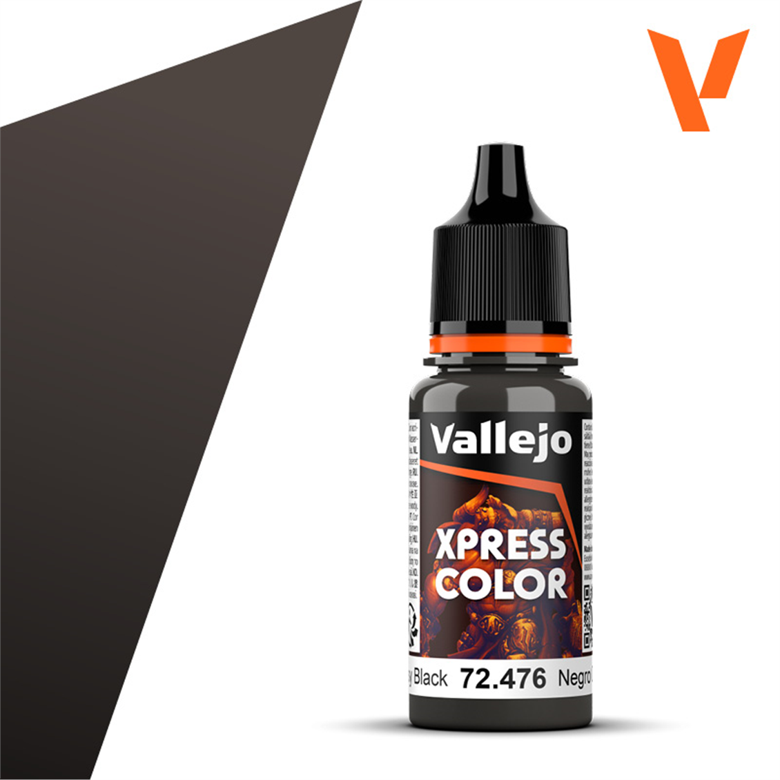 Vallejo 72476 18 ml. Greasy Black, Xpress Game Color Serisi Model Boyası