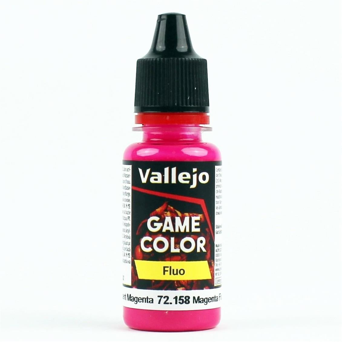 Vallejo 72653 18 ml. Fluorescent Magenta, Game Color Serisi Model Boyası