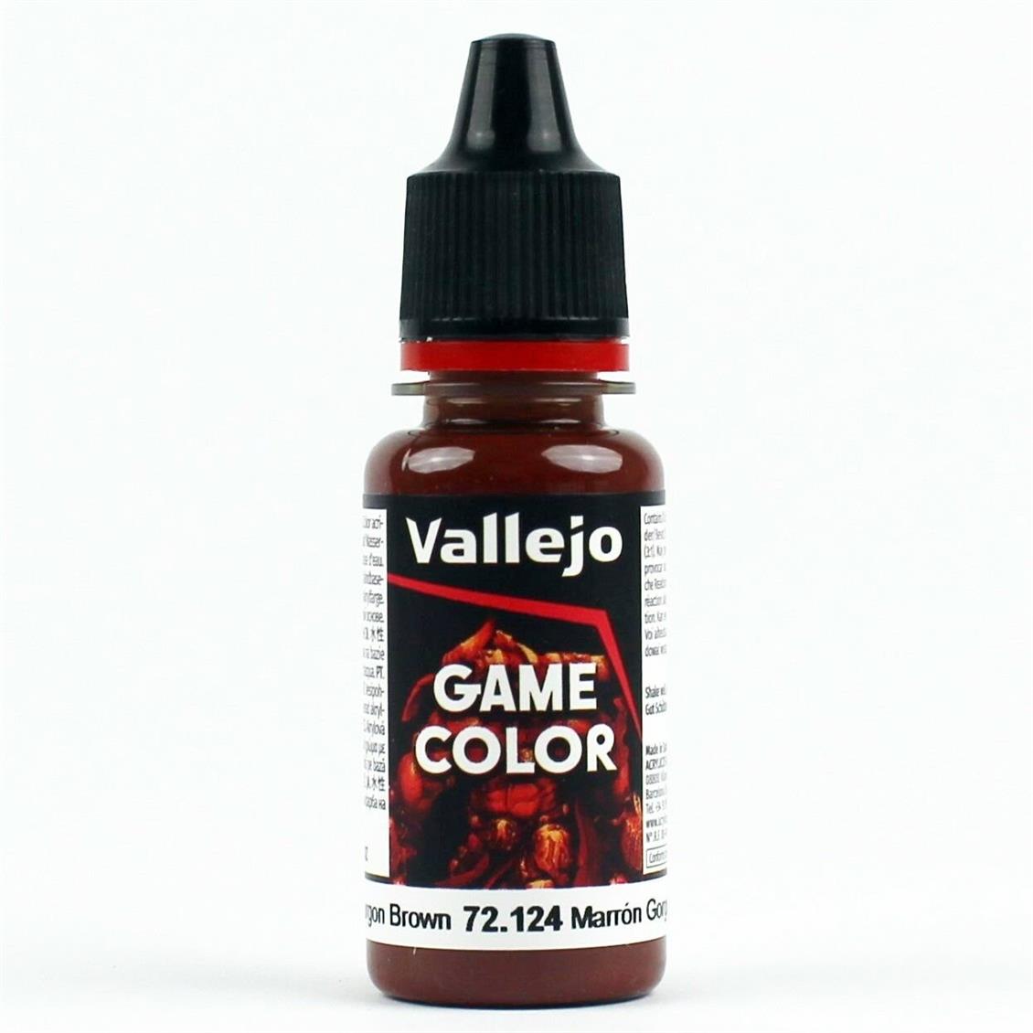 Vallejo 72653 18 ml. Gorgon Brown, Game Color Serisi Model Boyası