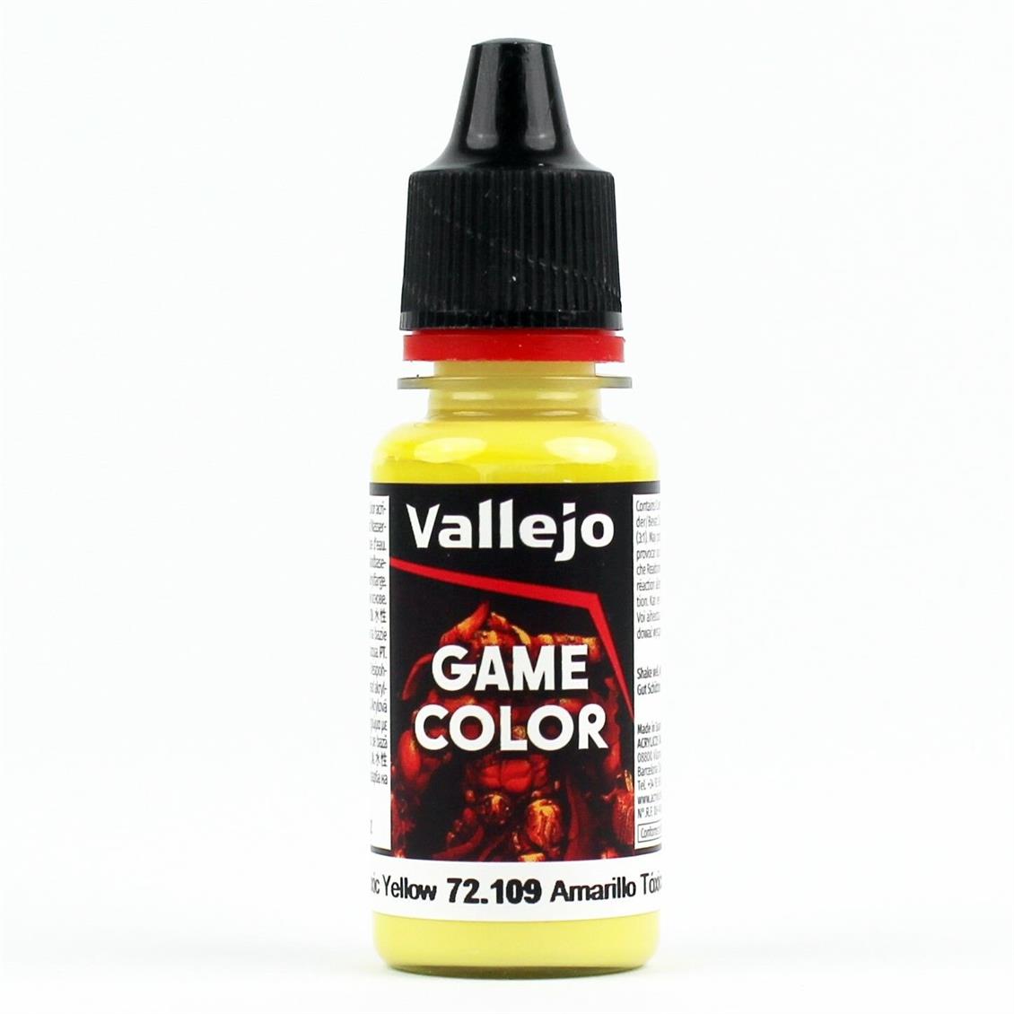 Vallejo 72653 18 ml. Toxic Yellow, Game Color Serisi Model Boyası