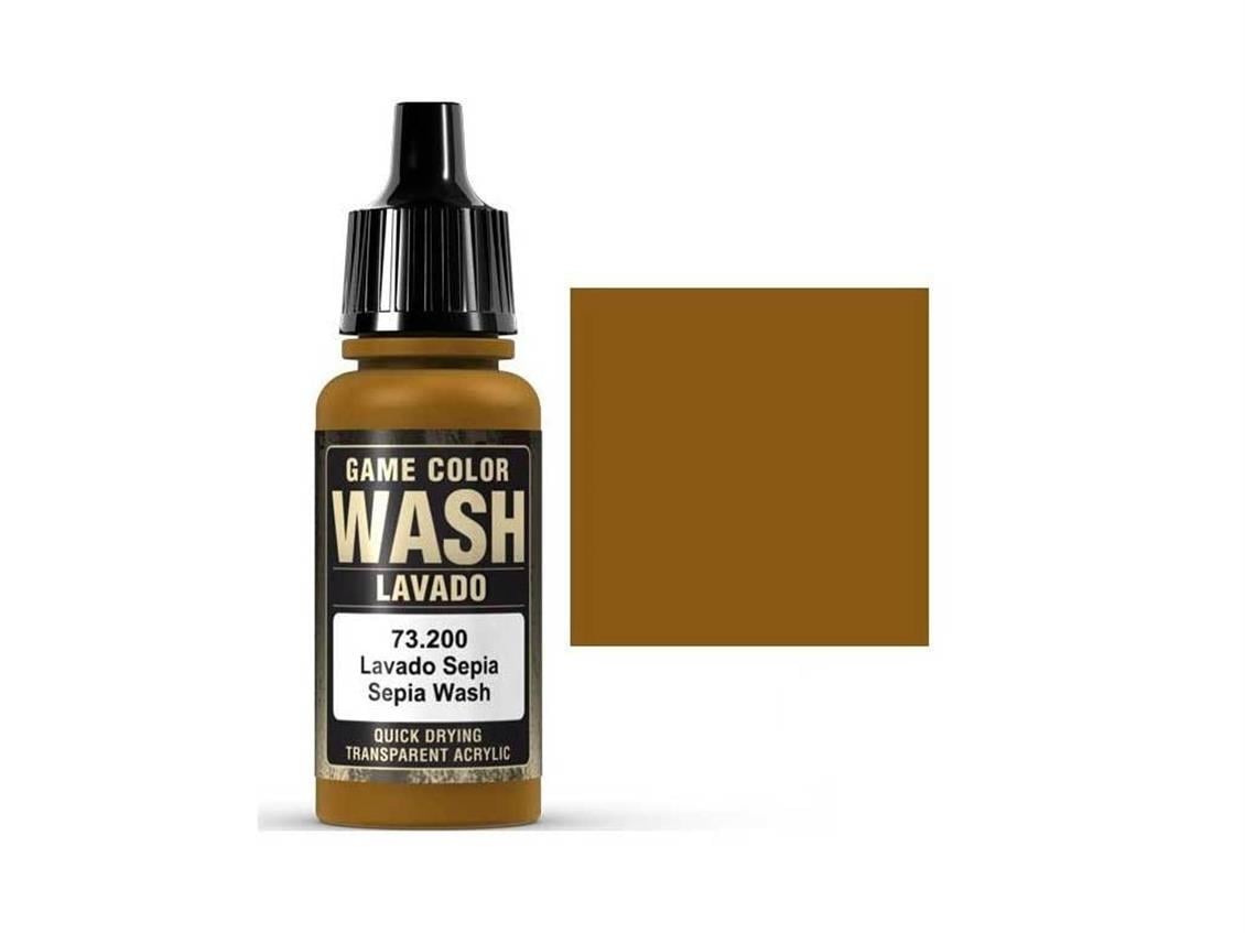 Vallejo 73200 17 ml. Sepia Wash, Game Color Serisi Model Boyası