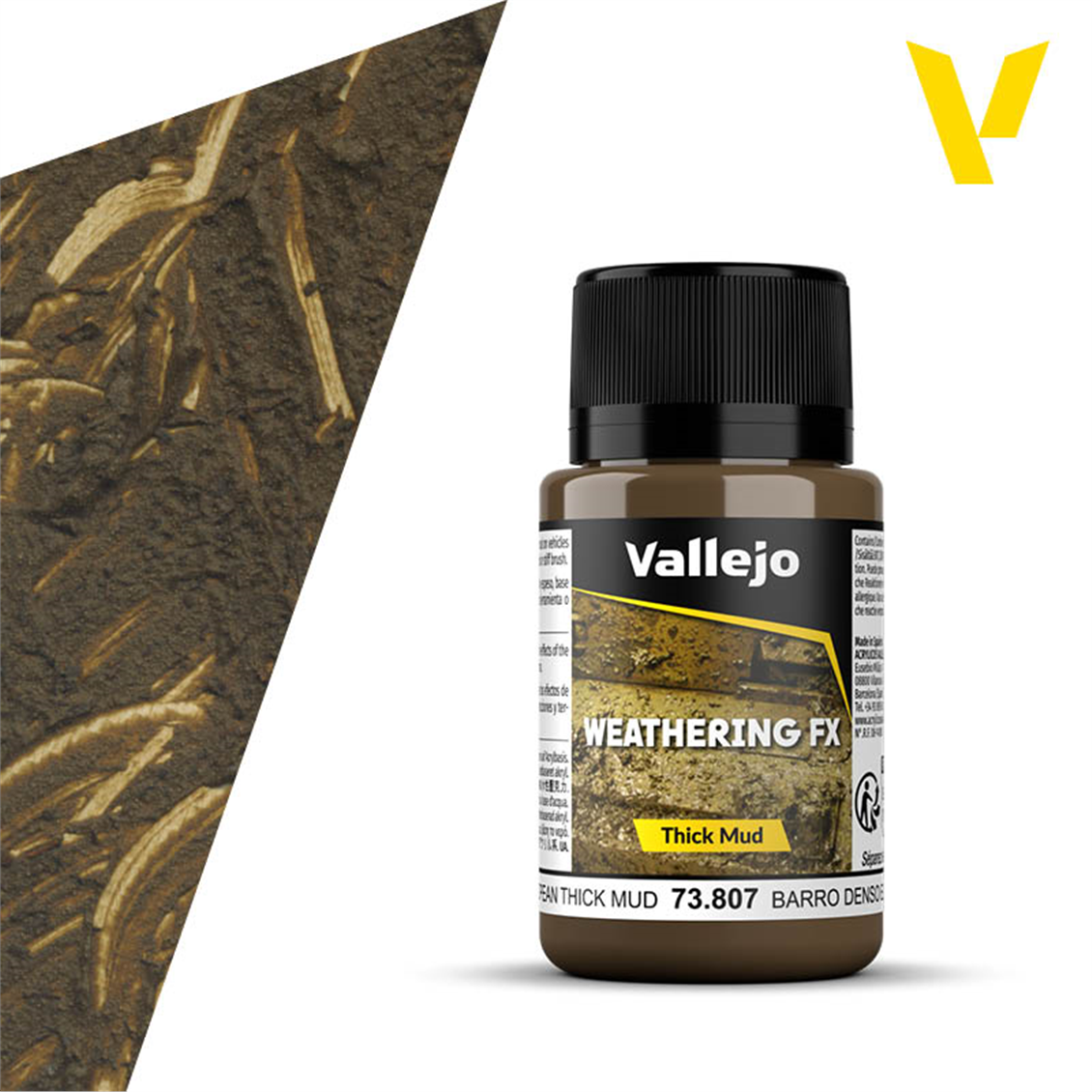 Vallejo 73807 40 ml. Avrupalı, Kalın Çamur Efekti Boyası