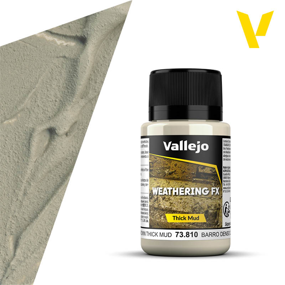 Vallejo 73810 40 ml. Açık Kahverengi, Kalın Çamur Efekti Boyası