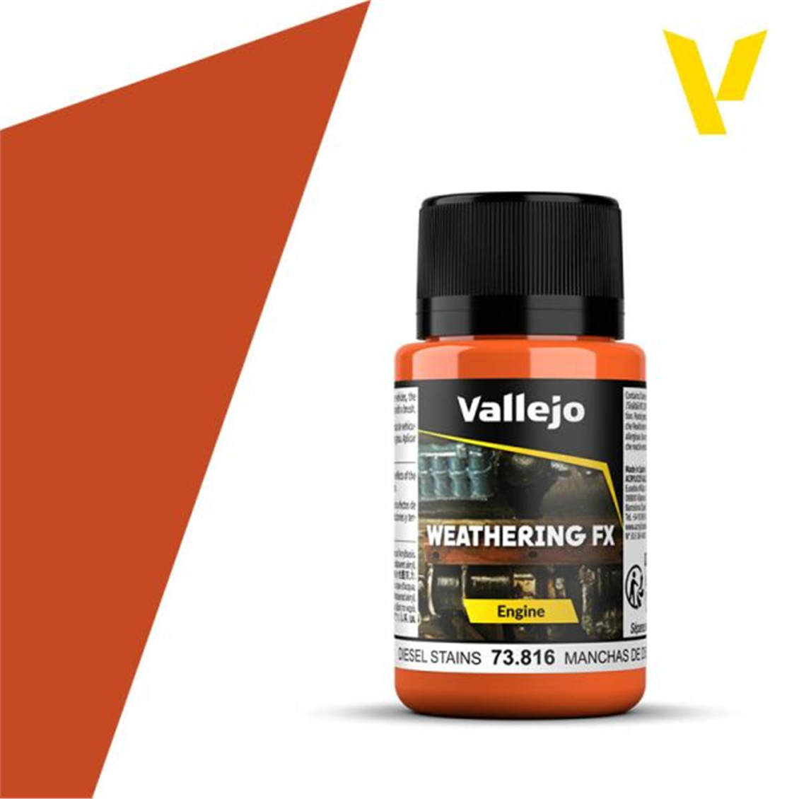 Vallejo 73816 40 ml. Mazot Lekeleri, Motor Yüzeyi Efekti Boyası