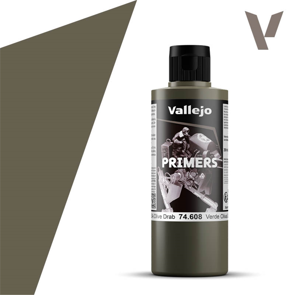 Vallejo 74608 200 ml. U.S. Olive Drab, Astar Model Boyası