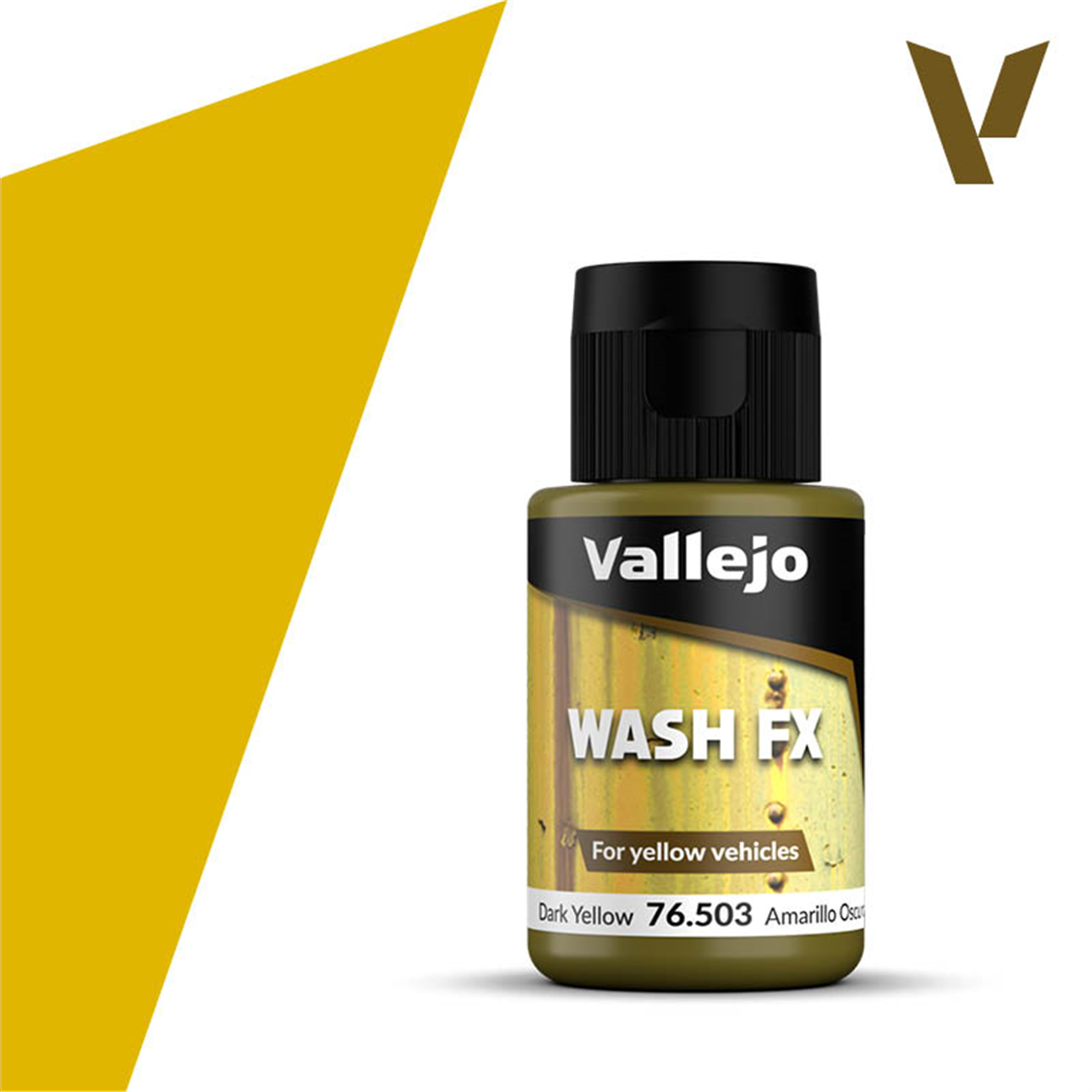 Vallejo 76503 35 ml. Dark Yellow, Wash Serisi Model Boyası