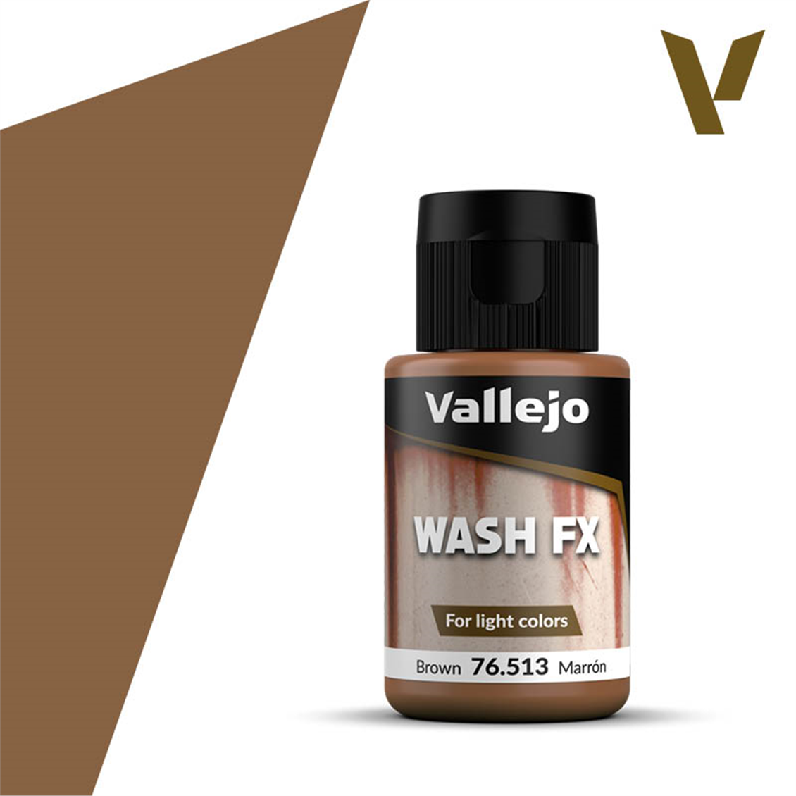 Vallejo 76513 35 ml. Brown, Wash Serisi Model Boyası