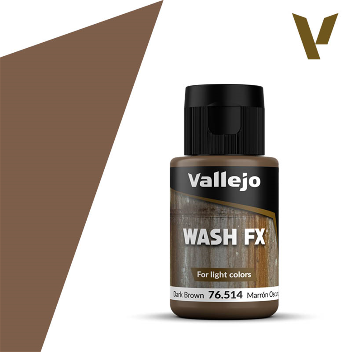 Vallejo 76514 35 ml. Dark Brown, Wash Serisi Model Boyası