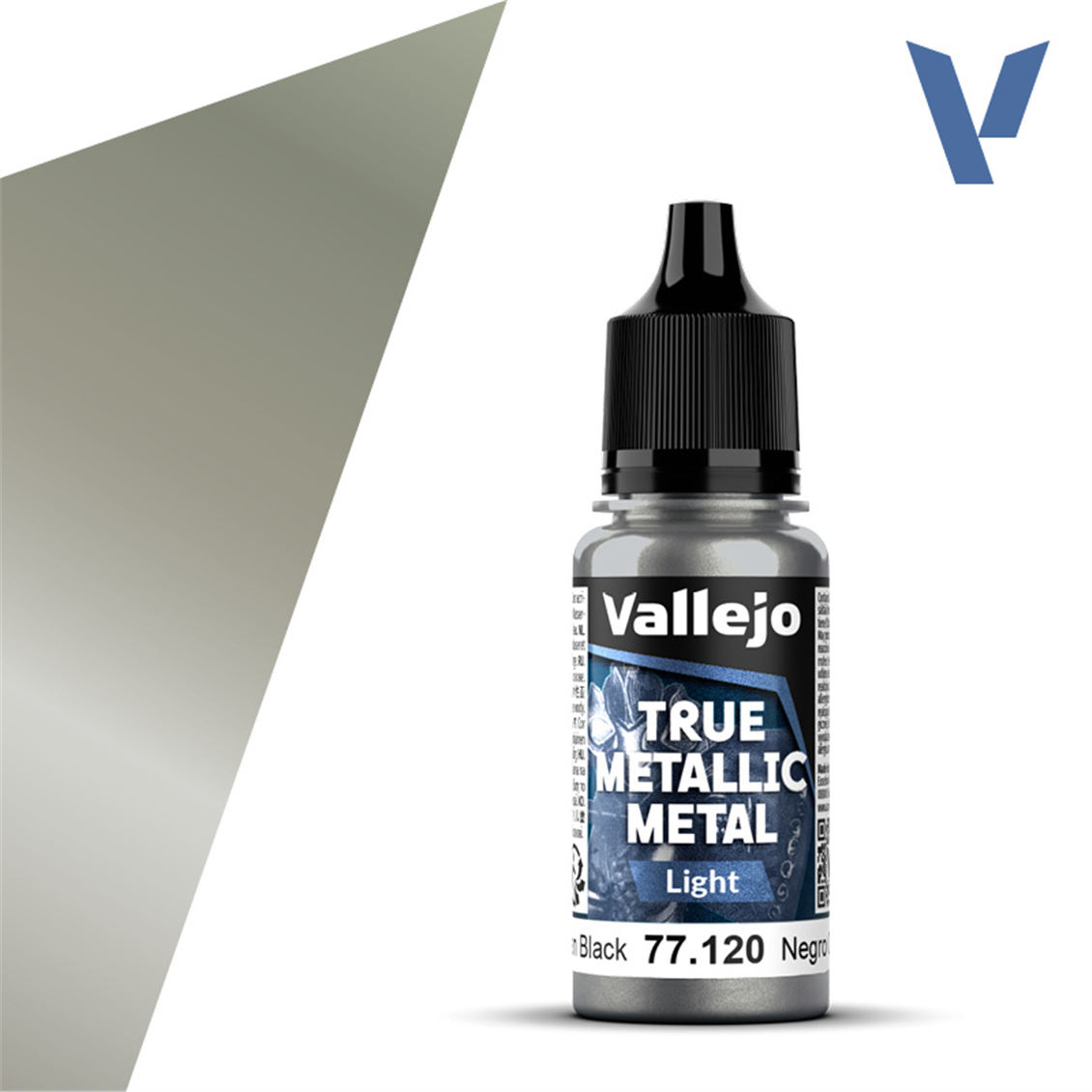 Vallejo 77120 18 ml. Obsidian Black, Light, True Metallic Metal (TMM) Serisi Model Boyası