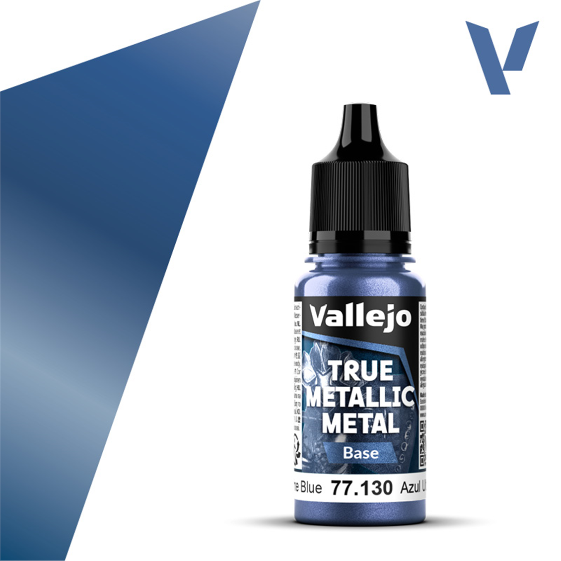 Vallejo 77130 18 ml. Ultramarine Blue, Base, True Metallic Metal (TMM) Serisi Model Boyası