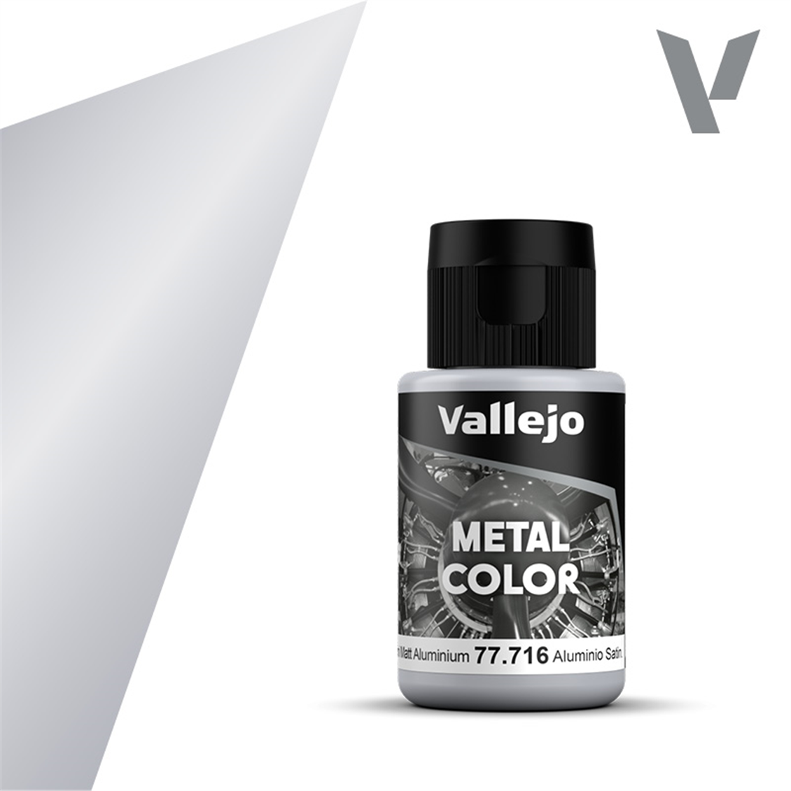 Vallejo 77716 32 ml. Semi Matte Aluminium, Metal Color Serisi Model Boyası