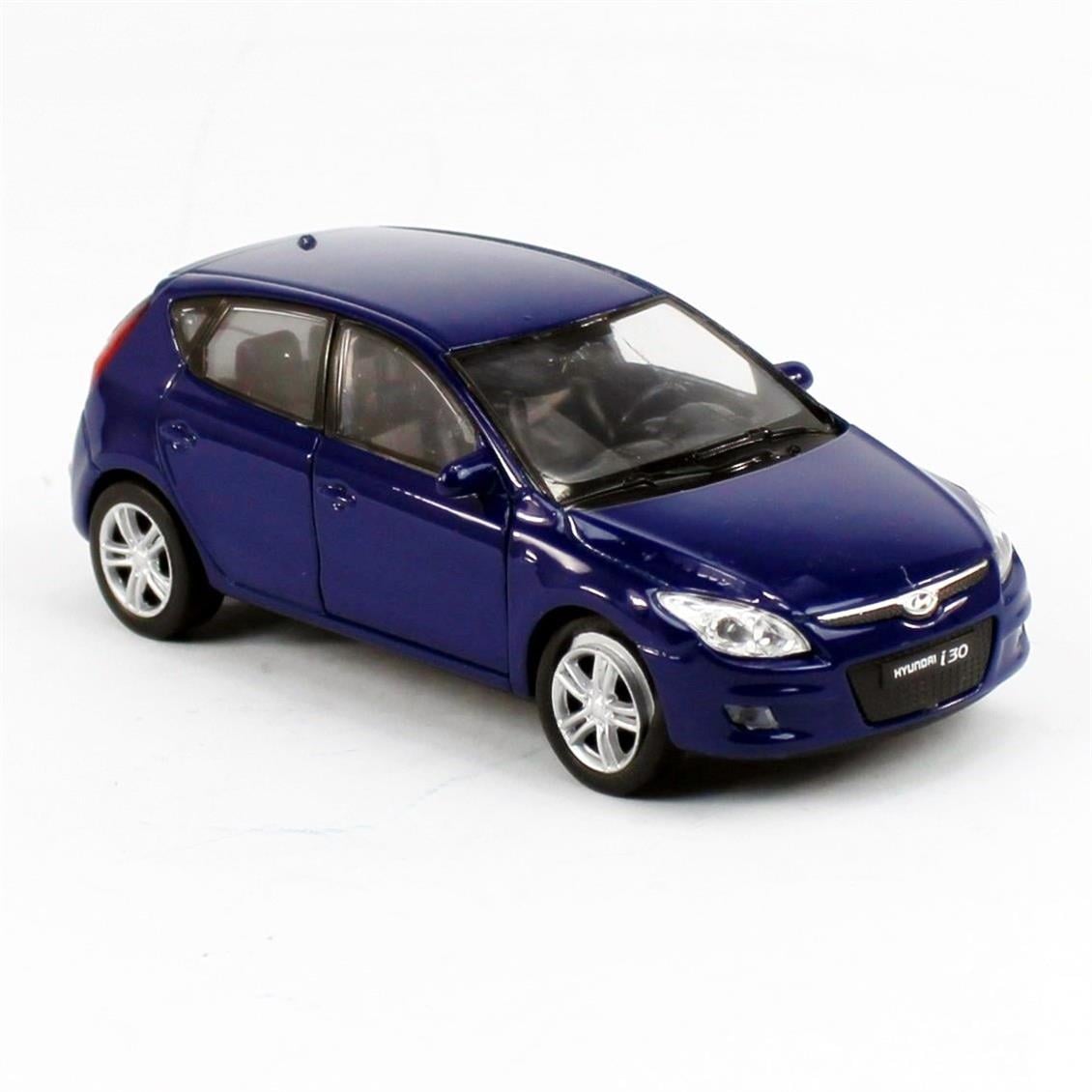 Welly 42394 1/34-1/39 Hyundai i30, Mavi, Çek-Bırak Mekanizmalı Oyuncak Metal Araba