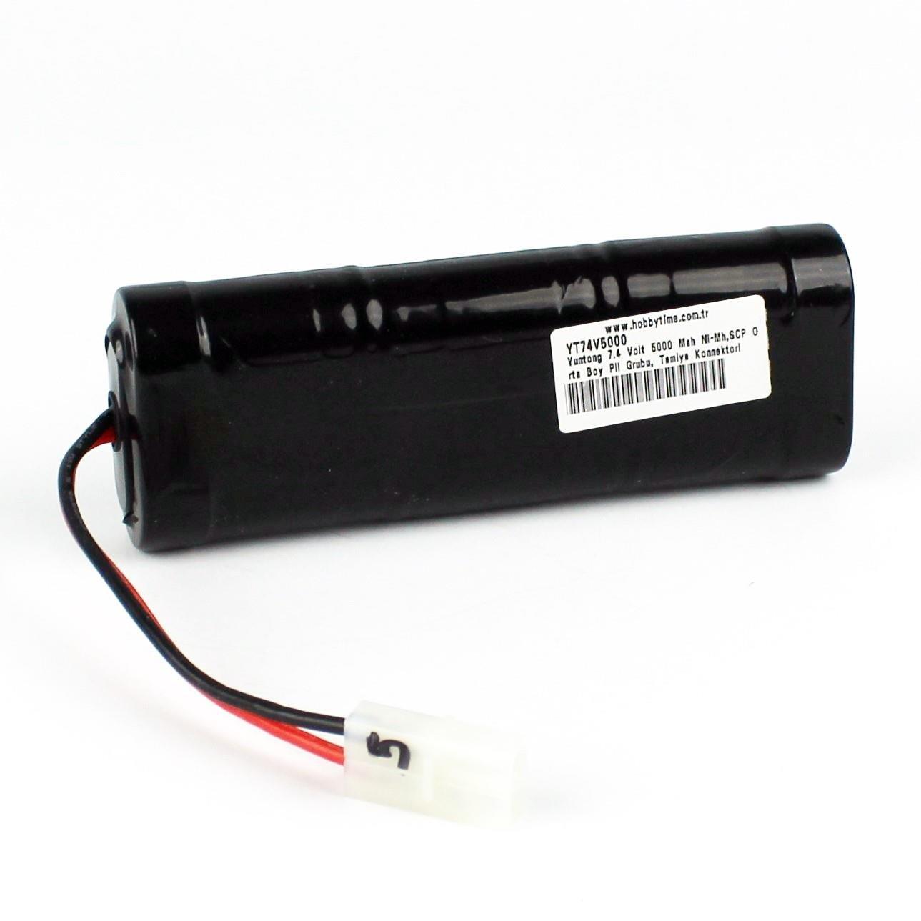 Yuntong 7.2 Volt 5000 Mah Ni-Mh,SCP Orta Boy Pil Grubu, Tamiya Konnektörlü