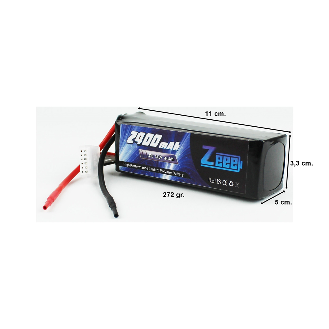 Zeee Power 5S, 18.5 Volt, 2400 mAh, 30C, Fişsiz, Soft Case Li-Po Pil