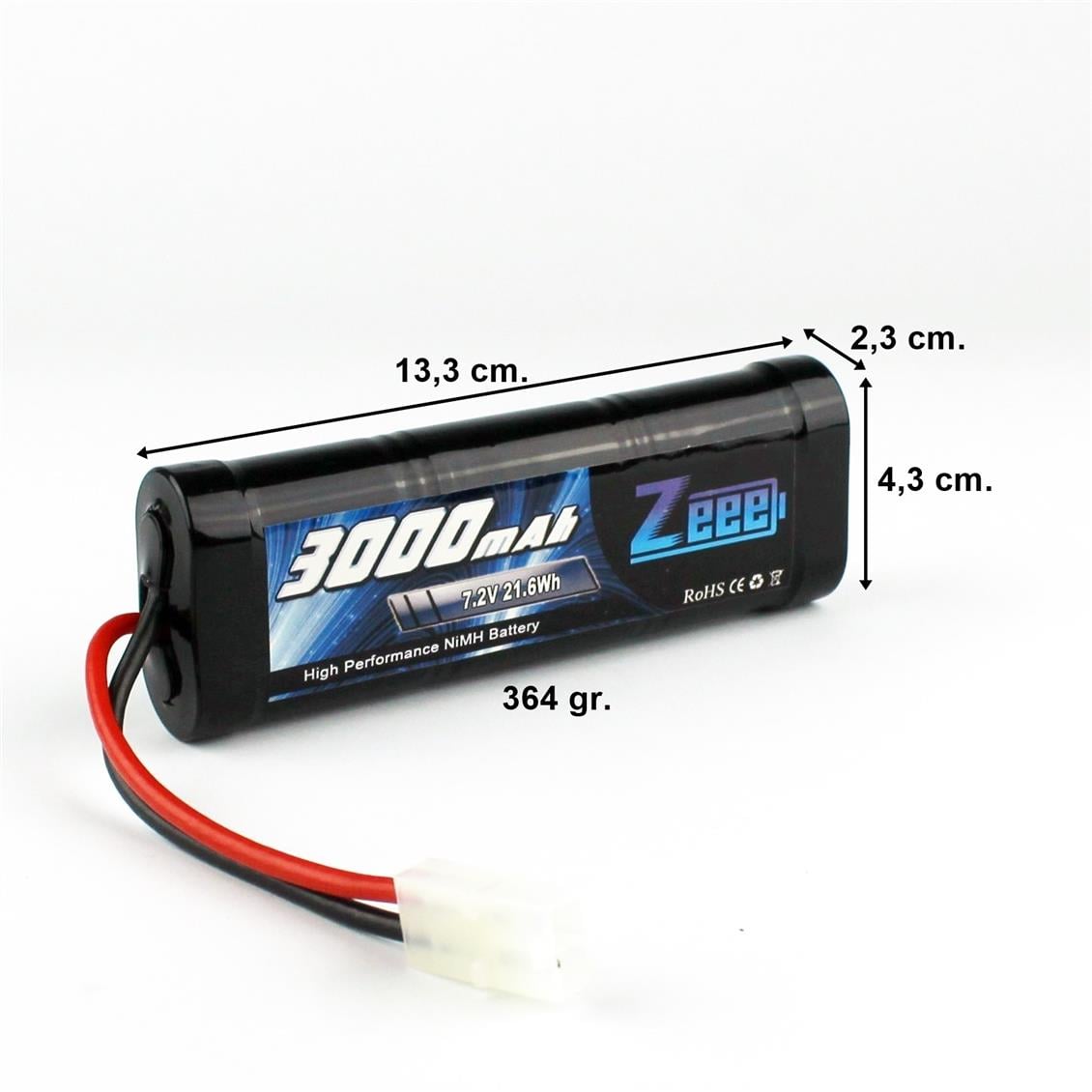 Zeee Power 7.2 Volt, 3000 mAh, Tamiya Fişli, Ni-Mh Pil Grubu