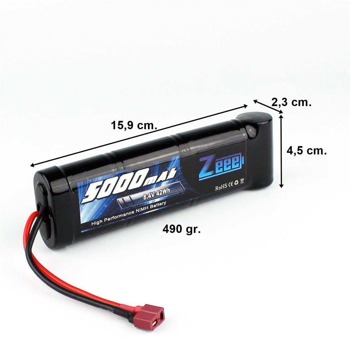 Zeee Power 8.4 Volt, 5000 mAh, SC, T-Deans Fişli, Ni-Mh Pil Grubu