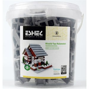 Eshel 39, 1/12 Ölçek 3x1,5x1,3 cm. Tuğla Blok 70 Adet ve Harç