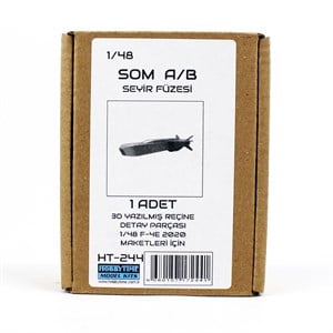 Hobbytime 244 1/48 Ölçek, F-4E 2020 Maketleri için SOM A/B Seyir Füzesi, 1 Adet, 3D Yazılmış Reçine Detay Parçası
