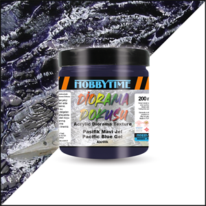 Hobbytime 586 200 ml. Diorama Dokusu, Pasifik Mavi Jel (Pacific Blue Gel)