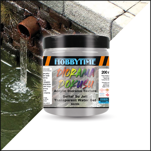 Hobbytime 587 200 ml. Diorama Dokusu, Şeffaf Su Jeli (Transparent Water Gel)