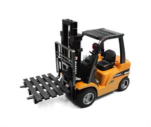 Huina 1577 1/10 Ölçek, Forklift, Metal Çatallı ve Aparatlı, 8 Kanal Uzaktan Kumandalı İş Makinası