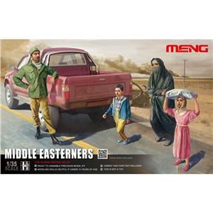 Meng HS-001 1/35 Ölçek Ortadoğulu İnsanlar, 4 Adet, Plastik Figür Model Kiti