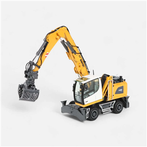 NZG 1001/2 1/50 Ölçek, Liebherr LH22 M Litronic Malzeme Toplayıcı (Yeni Dizayn), Sergilemeye Hazır Metal Model